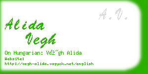 alida vegh business card